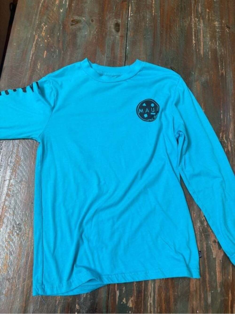 Maui and Sons Teal Graphic Logo Tee